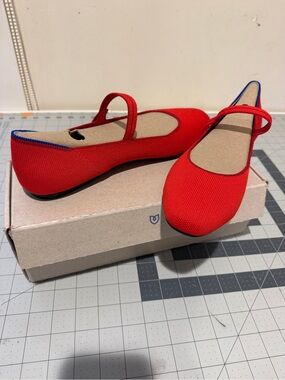 NEW Rothy’s Red Mary Jane Flats Size 10